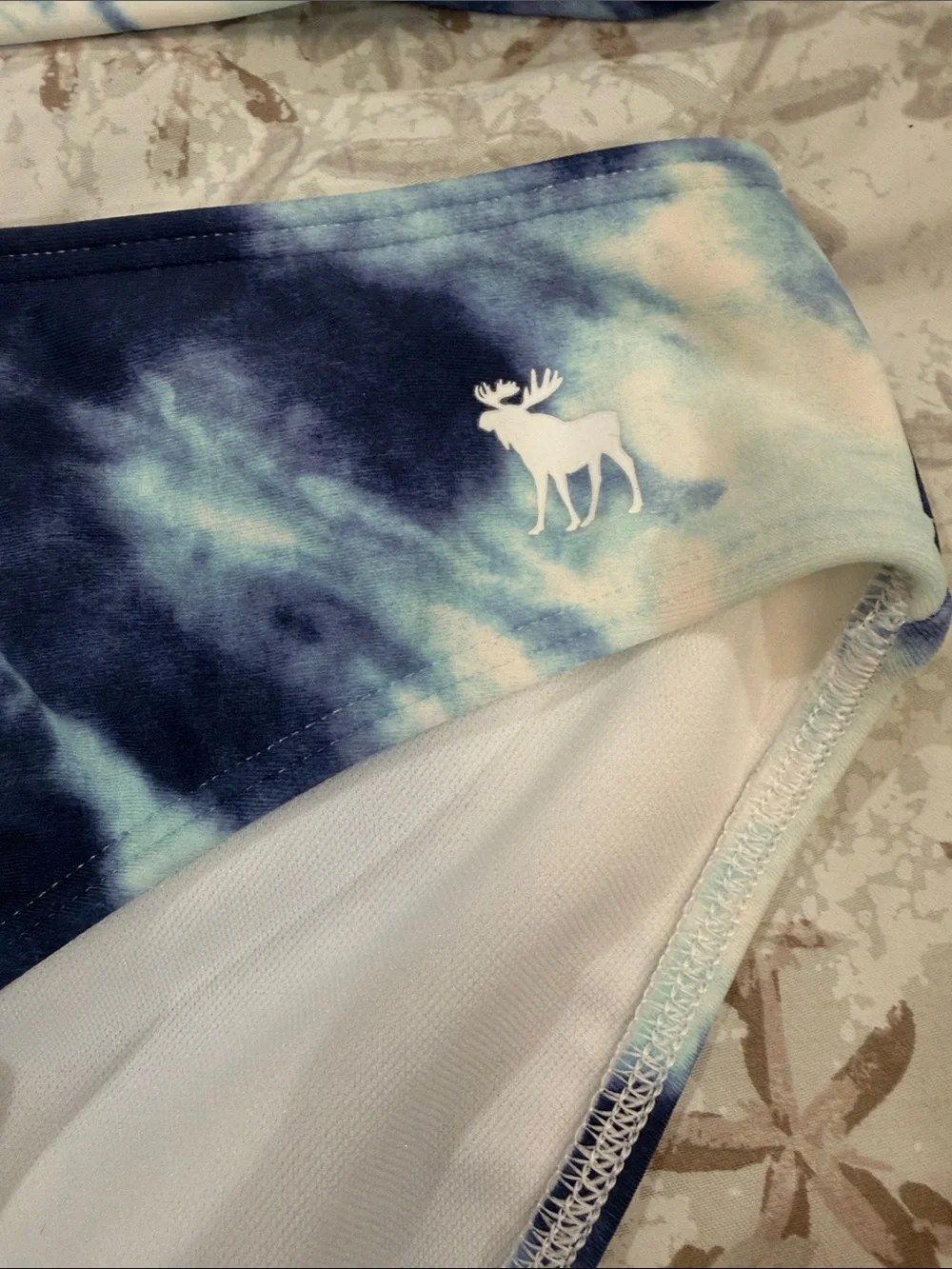 abercrombie kids Navy & White Tie-Dye Two-Piece Swim Bikini